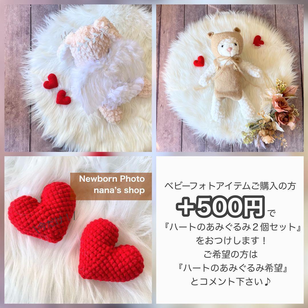 ふわふわ白♪うさぎ耳帽子とロンパース ニューボーンフォト衣装 ボンネット
