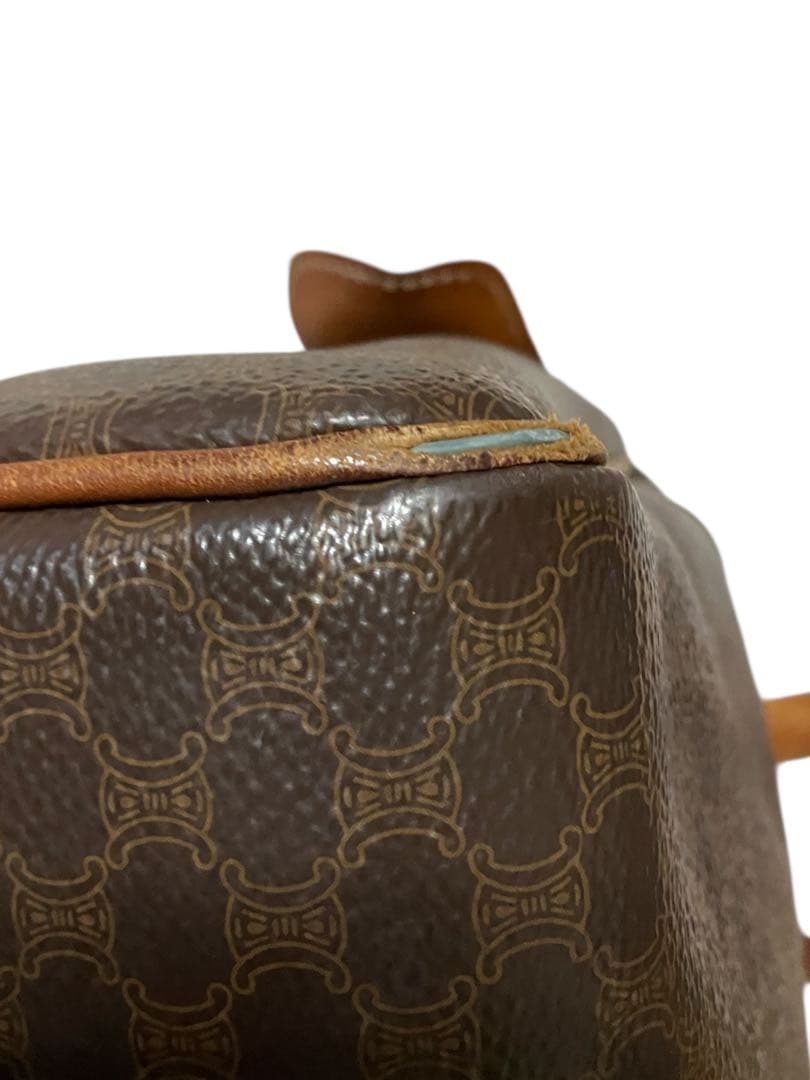 CELINE セリーヌ マカダム柄 ハンドバッグ ボストンバッグ ヴィンテージ