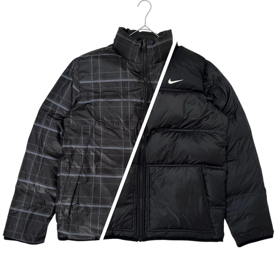 4918 NIKE ダウンジャケット リバーシブル チェック/ブラック L
