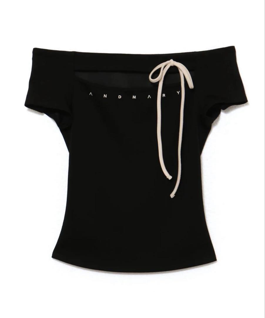 andmary Dada ribbon tops 黒 ANDMARY】Dada ribbon tops
