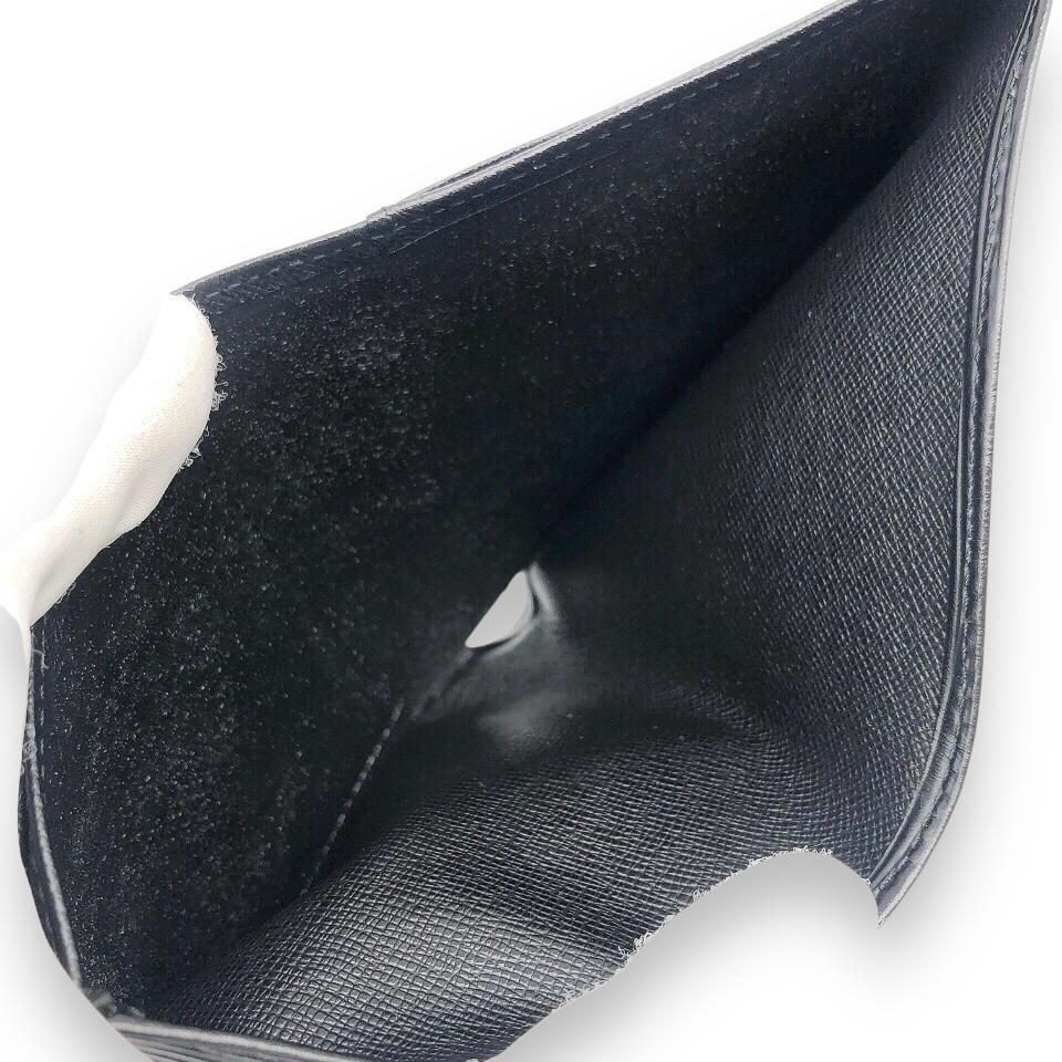 【美品】ルイヴィトン エピ ポルト ビエ コンパクト 二つ折り財布 ノワール 黒