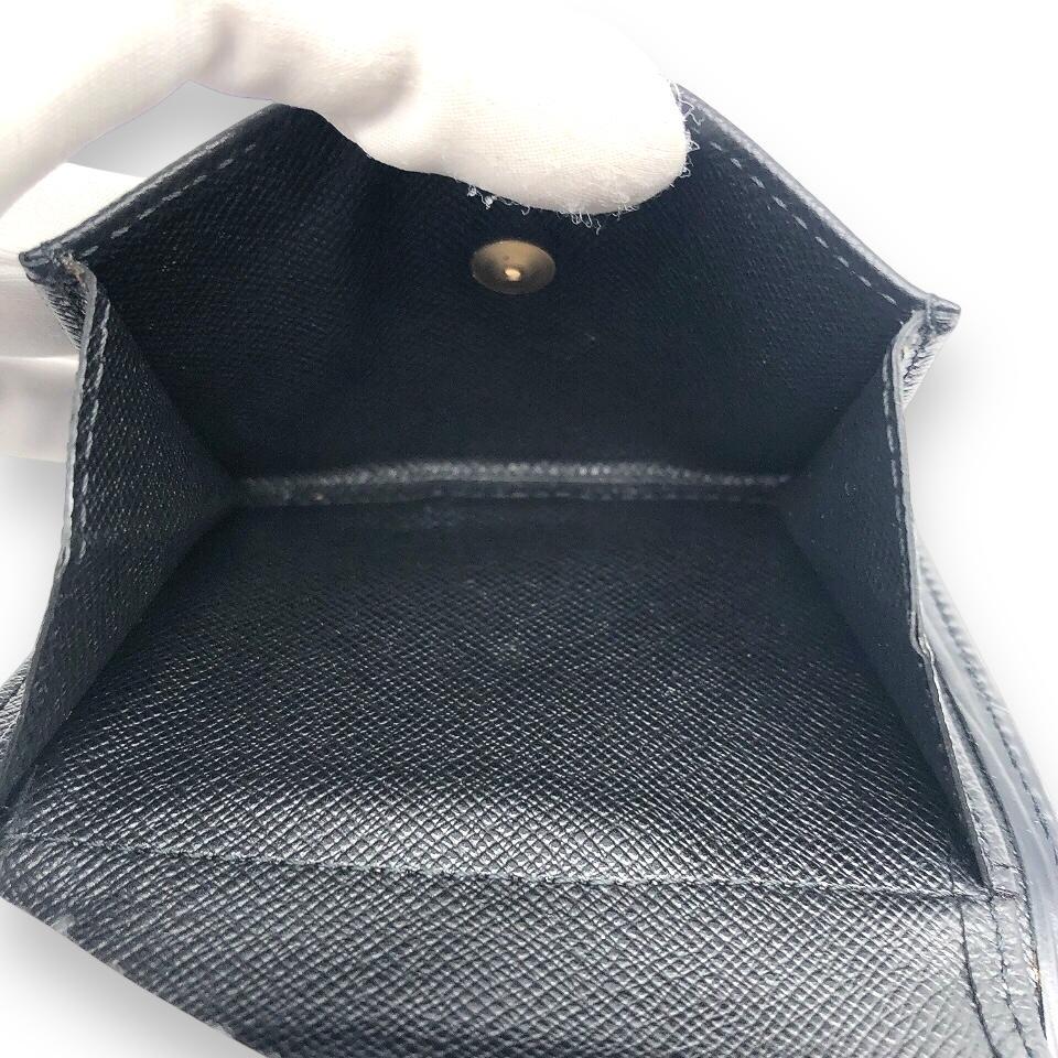 【美品】ルイヴィトン エピ ポルト ビエ コンパクト 二つ折り財布 ノワール 黒