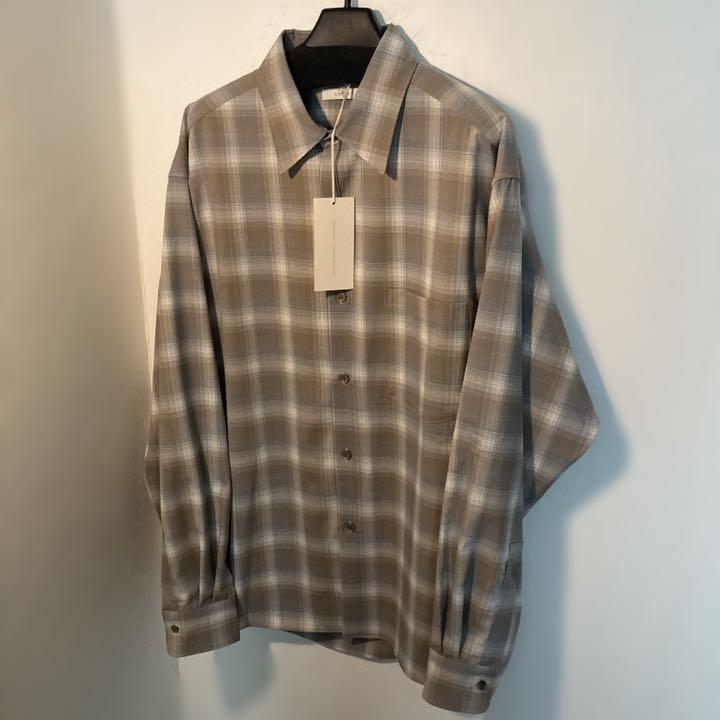 1着でも送料無料 virgin Lidnm wool shirt check - シャツ