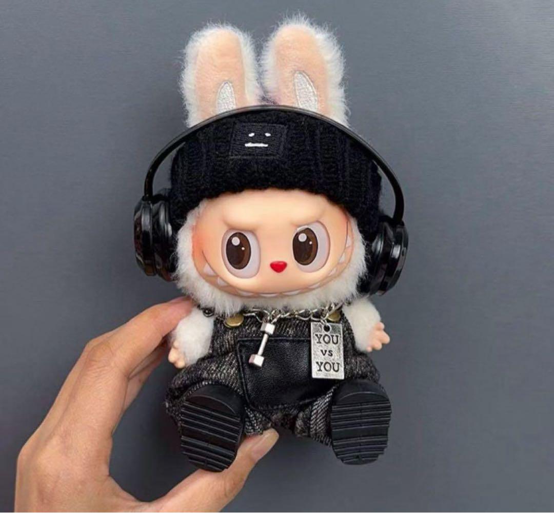 LABUBUラブブ　ぬいぐるみ服　ハイエンドバージョン 5点セット labubu ラブブ ぬいぐるみ着17cm オーバーオール着せ替え服 5点