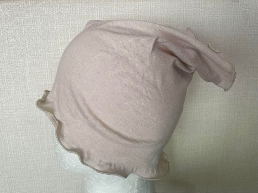 さらさらすべすべ肌感、綿シルク手染めグレージュ手作りネックウォーマー