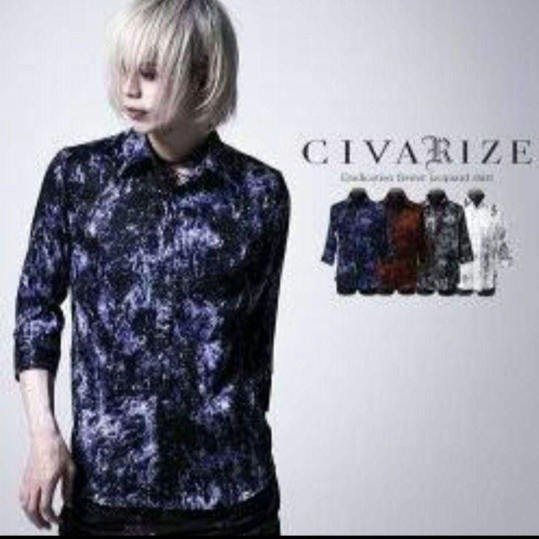 civarize V系qjmシャツ ブル ドレープ 花柄mr - メルカリ