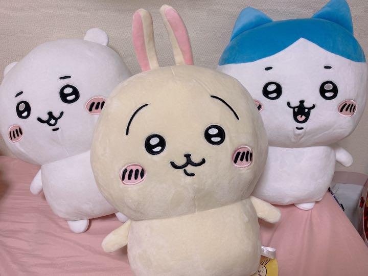 即納・新品 ちいかわ 超BIGぬいぐるみ 3体セット ハチワレ うさぎ 新作の ちいかわ ビックぬいぐるみ3体セット ぬいぐるみ