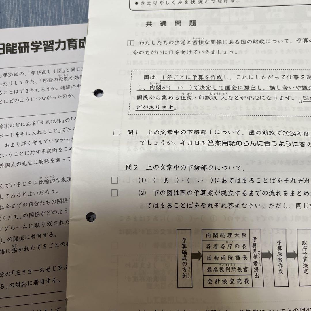 日能研 6年 2024年7月14日 育成テスト - メルカリ