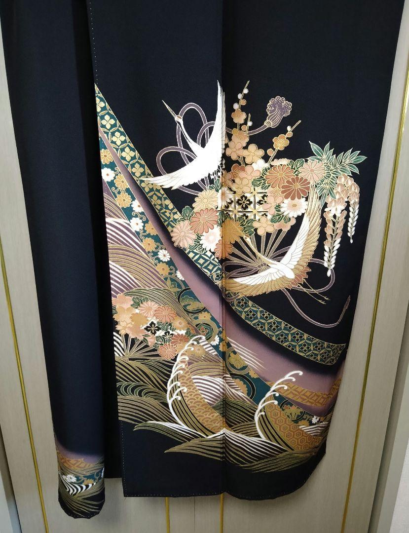黒留袖 鶴