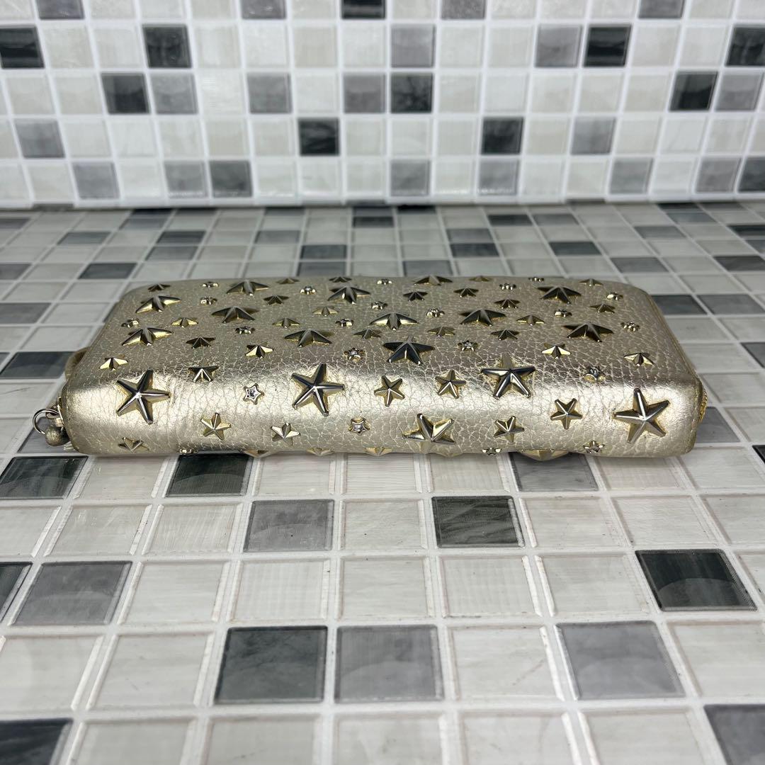 26 JIMMY CHOO ジミーチュウ ラウンドファスナー 長財布