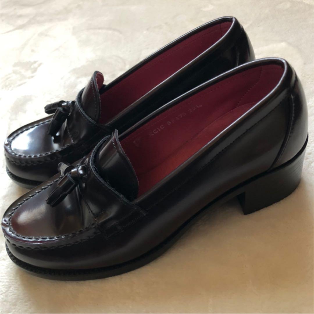 再入荷好評 美品 ブラウン ローファー 22.5cm 6sVZO-m90677618850 HARUTA ハルタ 定番人気得価