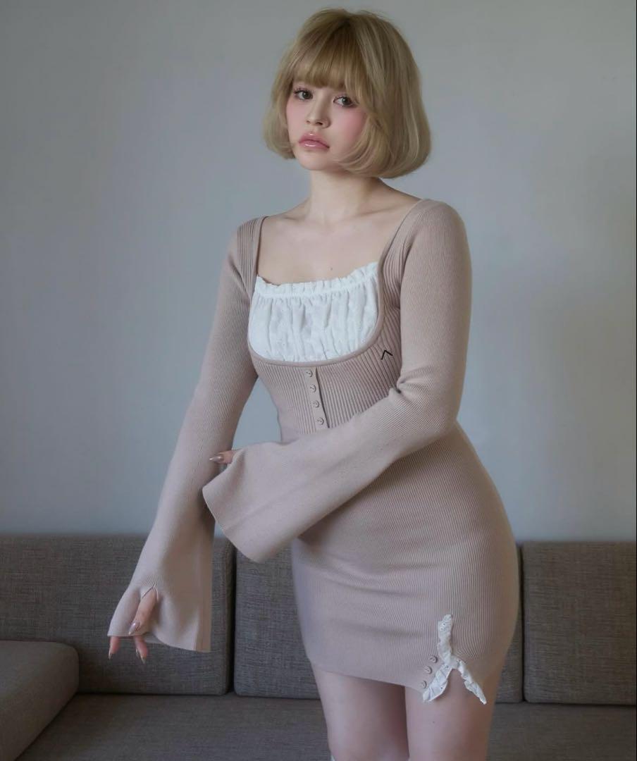 ANDMARY】Demi layered mini dress