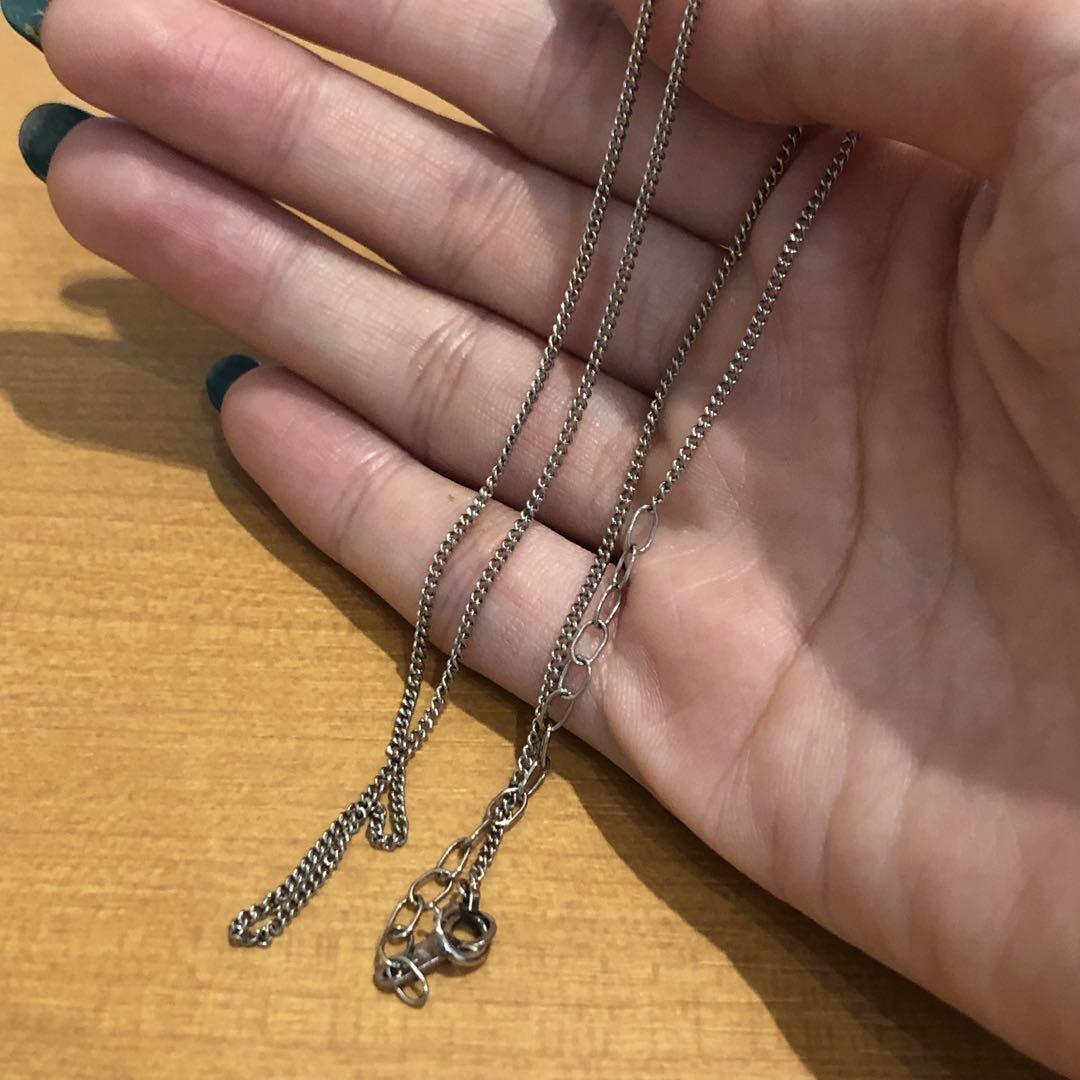 pt850シンプルチェーンプラチナネックレス　40cm 206H2405⑦ pt850シンプルチェーンプラチナネックレス40cm 206H2405⑦