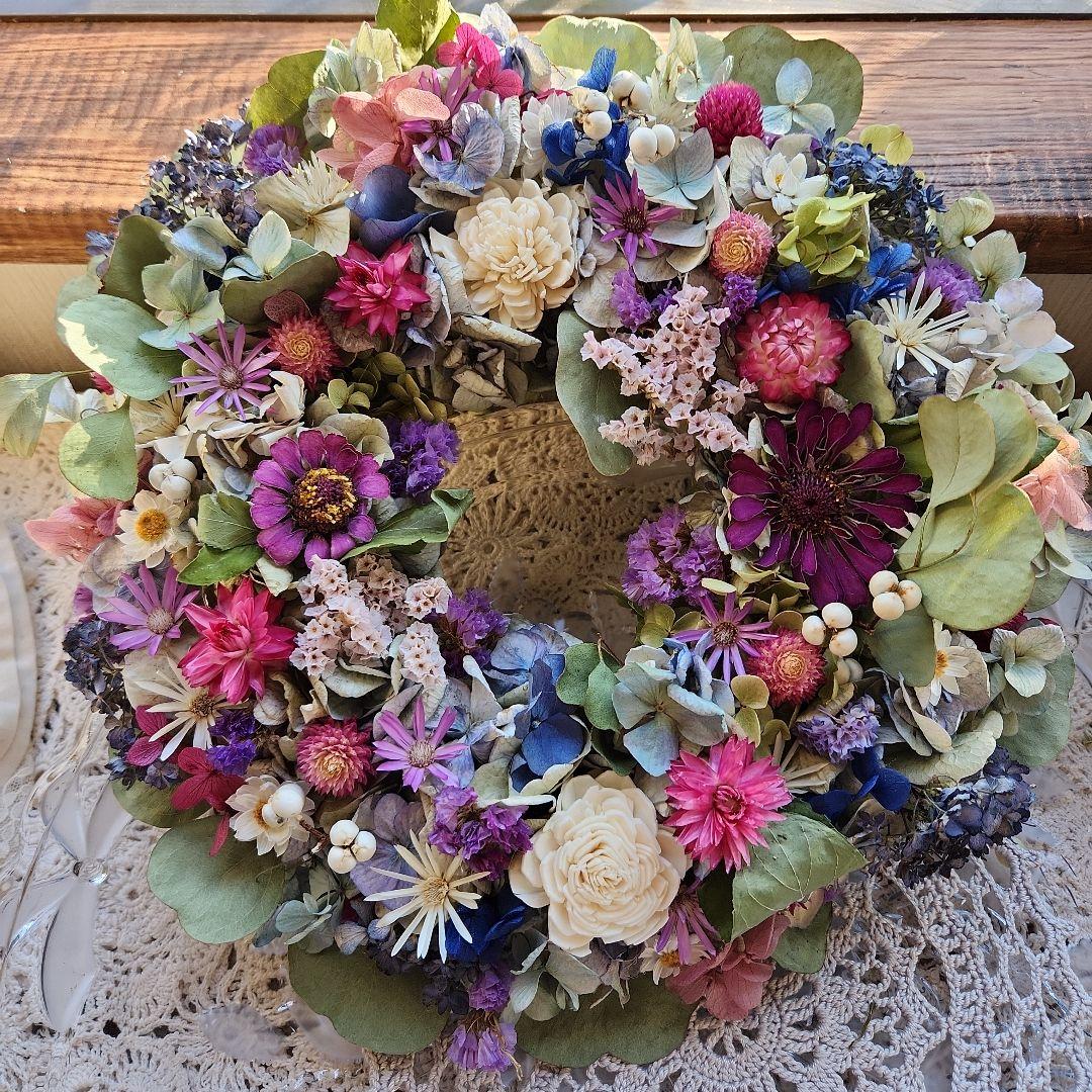 ドライフラワーリースLL