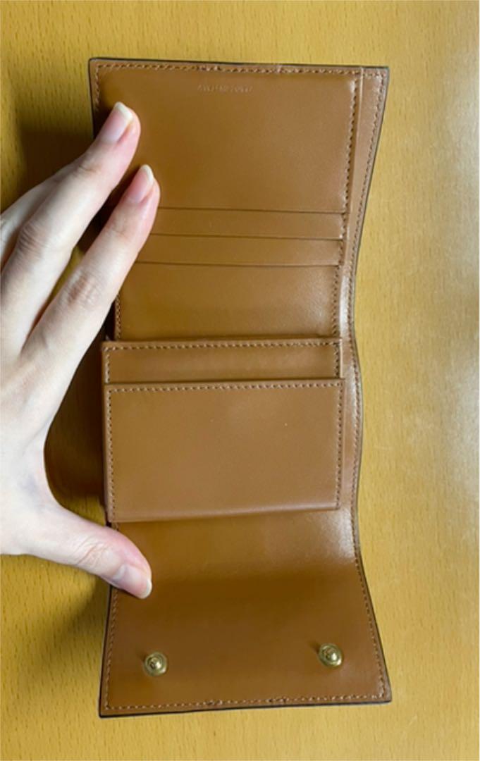 セリーヌ CELINE 財布 トリオンフキャンバス タン ラム&カーフスキン