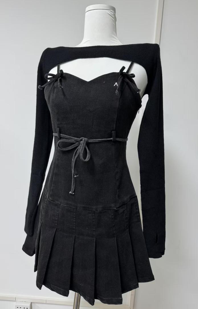 Andmary Bonnie Denim Mini Dress Slim Fit