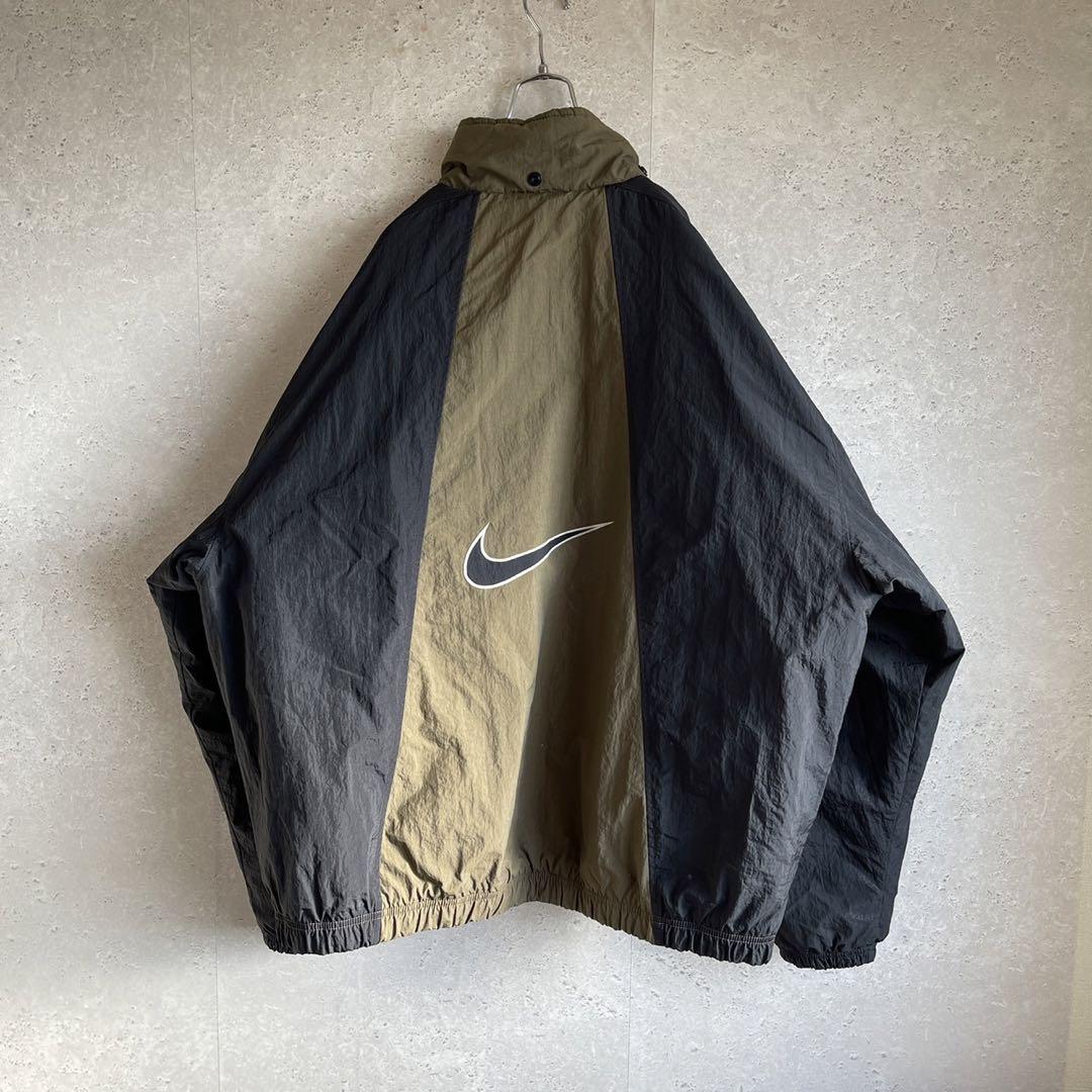 超シブ 90s ナイキ 銀タグ 刺繍ロゴ ナイロンジャケット ビッグ 超シブ 90s ナイキ 銀タグ 刺繍ロゴ ナイロンジャケット ビッグ