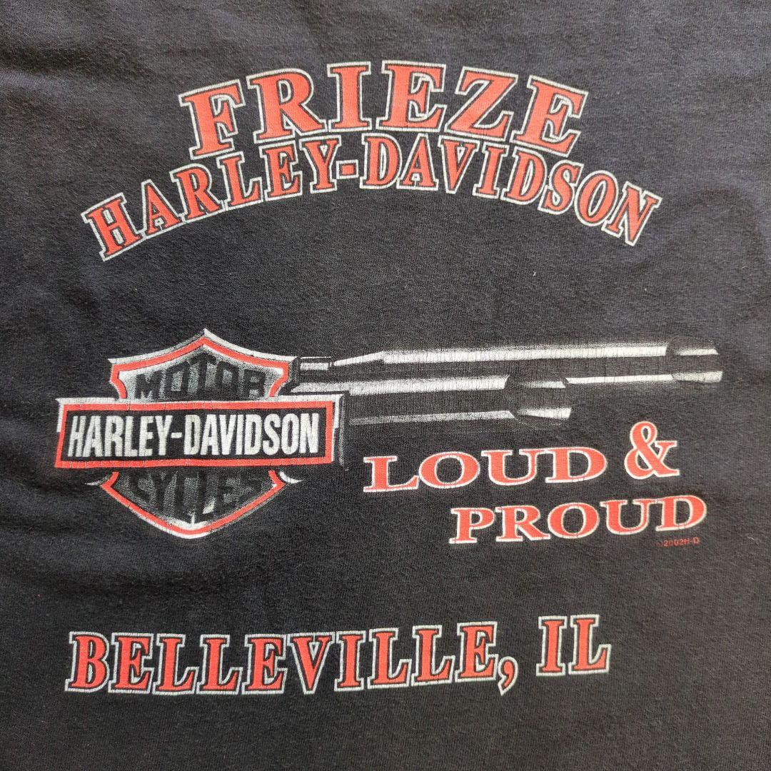 希少02年製HARLEY DAVIDSON USA製 黒 フェード Tシャツ 希少02年製HARLEY DAVIDSON USA製 黒 フェード Tシャツ