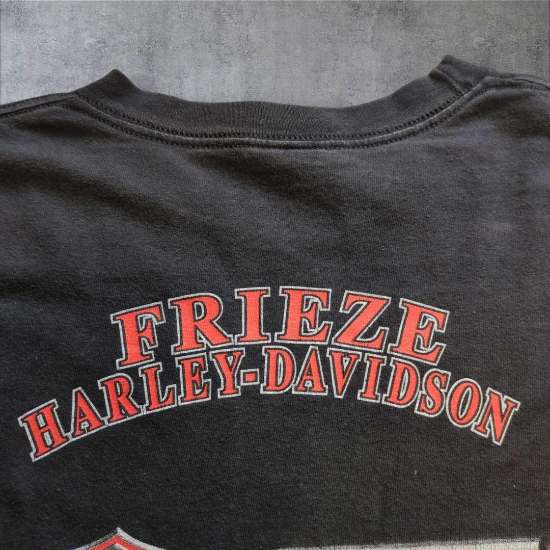希少02年製HARLEY DAVIDSON USA製 黒 フェード Tシャツ 希少02年製HARLEY DAVIDSON USA製 黒 フェード Tシャツ