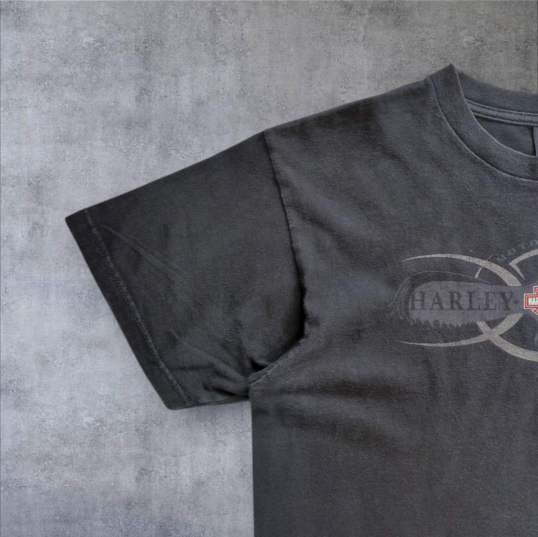 希少02年製HARLEY DAVIDSON USA製 黒 フェード Tシャツ 希少02年製HARLEY DAVIDSON USA製 黒 フェード Tシャツ