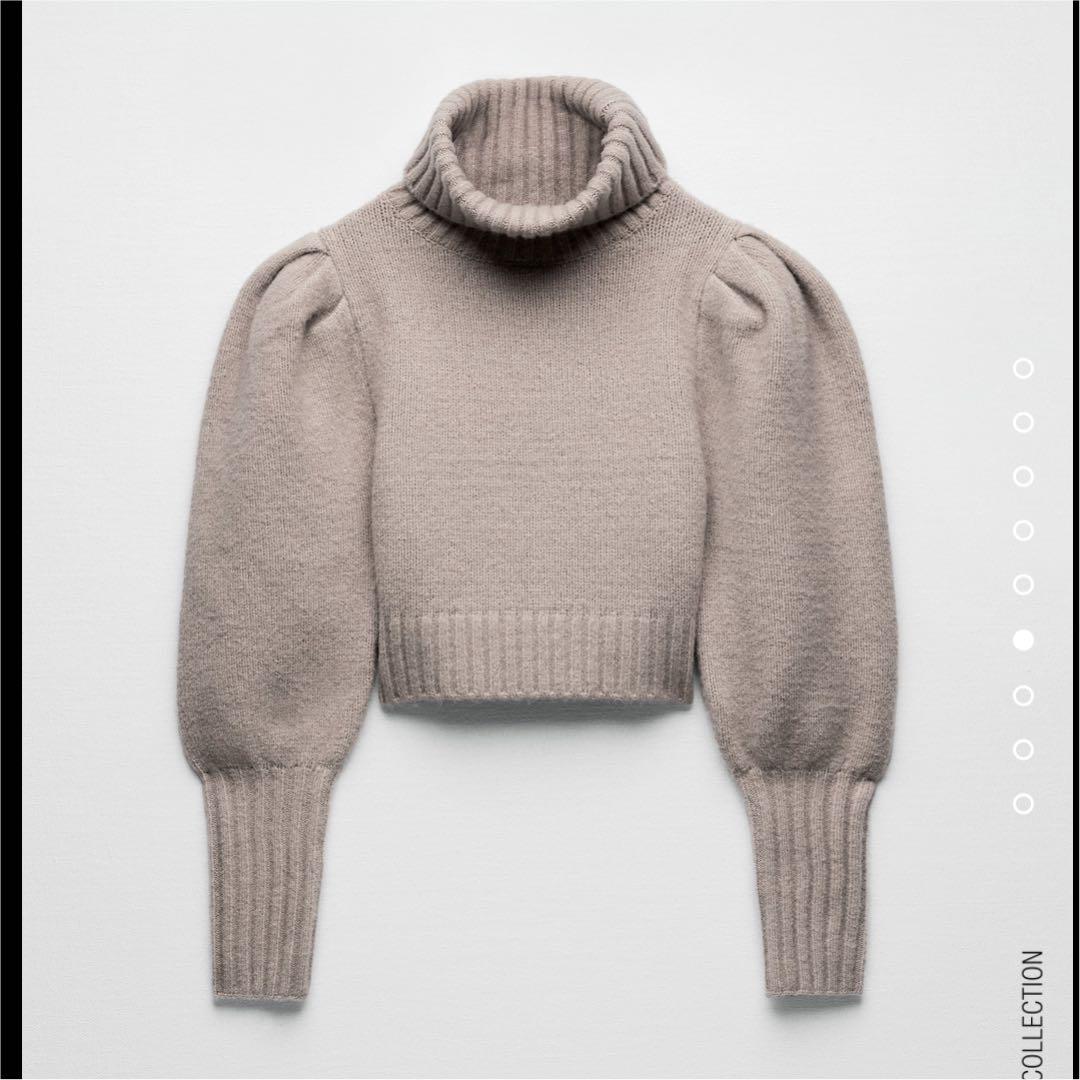 ZARA - ZARA(ザラ) クロップド ジップアップニット レディース