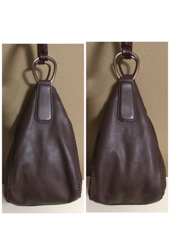 美品 本革 こげ茶のSAZABY 革巻きハンドル トートバッグ aljaser.com.bh