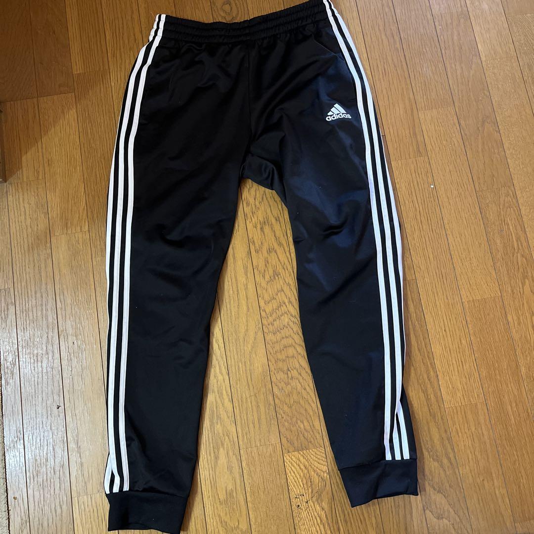 adidas 3本ライン 黒ジャージパンツ XL - メルカリ