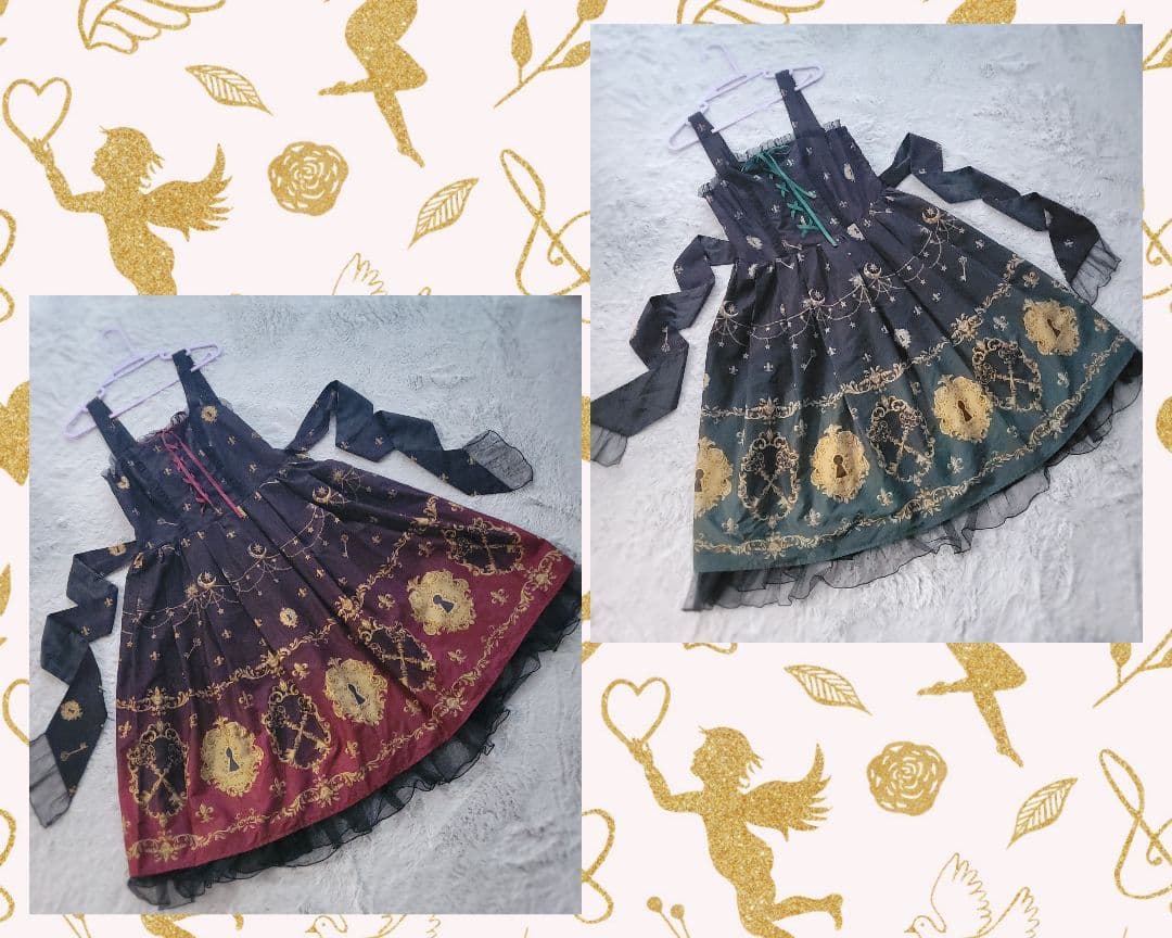 axes femme kawaii 鍵柄ジャンスカ 2着set୨୧˙˳⋆﻿