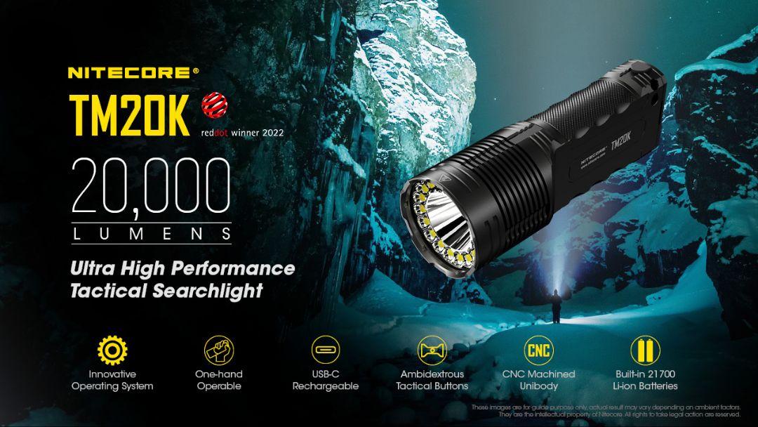 NITECORE TM20K ナイトコア 20000lm 22,200cd