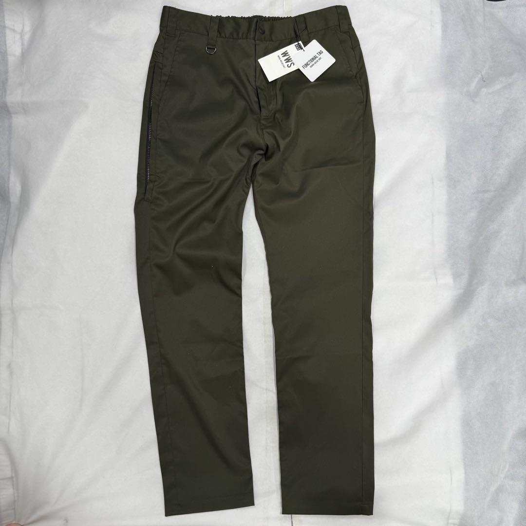 新品 WWS カーキ スーツ M ジャケット パンツ タグ付 2B ジップモデル