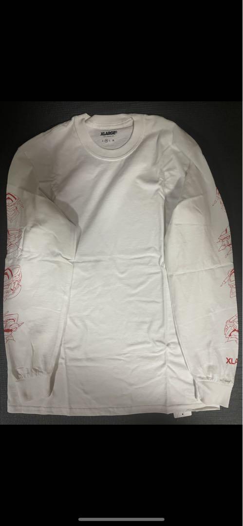 X-LARGE ホワイト ロングTシャツ エウレカセブンコラボ