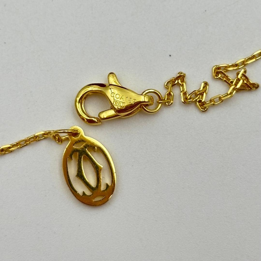Cartier 750ゴールド ダイヤモンド ネックレス　鑑定書、箱つき 人気🌟Cartier カルティエ 箱・証明書付き 750 ピンクゴールド C