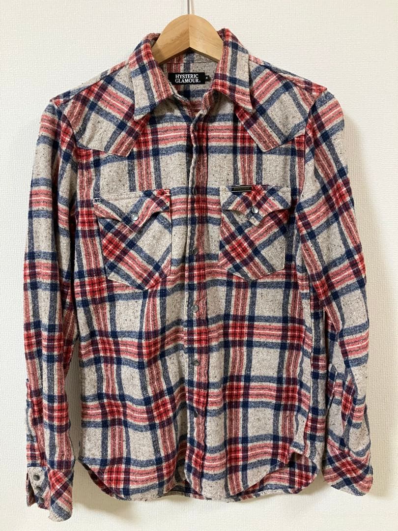 HYSTERIC GLAMOUR チェック柄長袖シャツ MM Hysteric Glamour