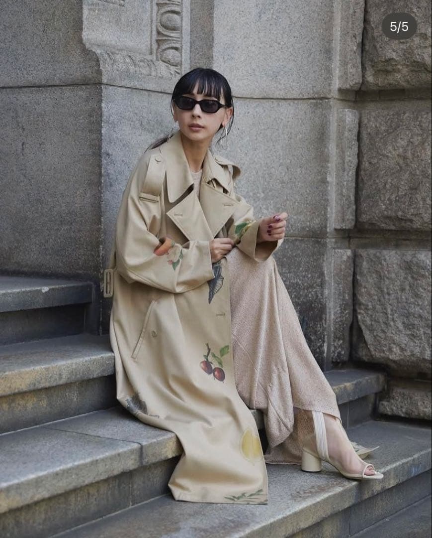 Ameri トレンチコートS