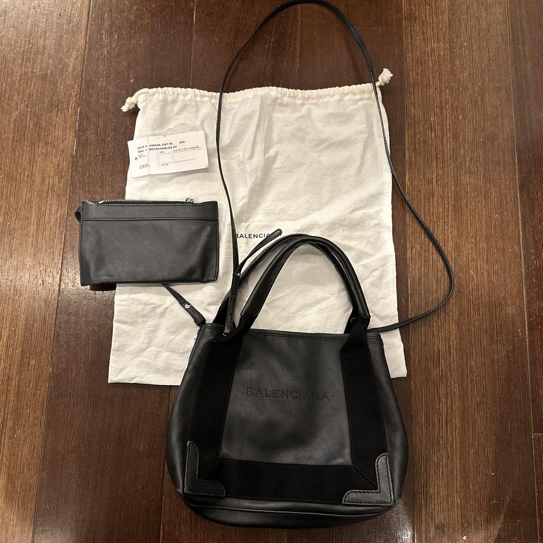 チコ様専用BALENCIAGA ブラックカバスXS パンチング ハンドバッグ