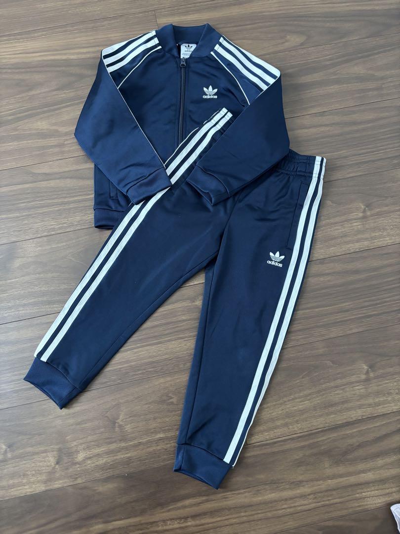 adidas ネイビー ジャージ上下セット 120cm