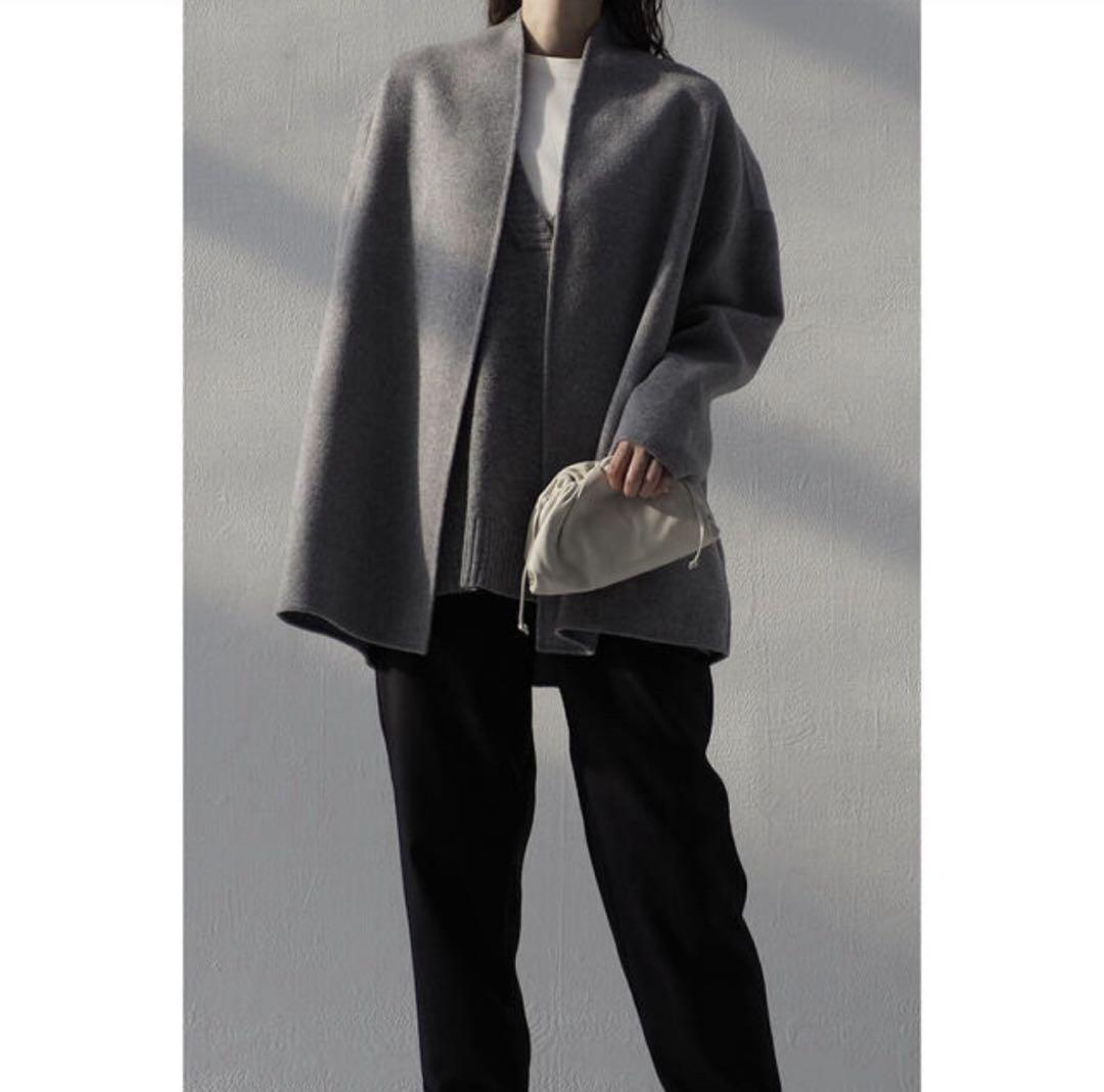 極美品 Na.e ナエ アリューコート グレー Allure Coat ウール na.e Allure Coat_Gray iena plage