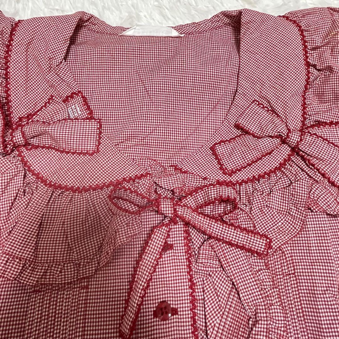 美品】ピンクハウストップス赤