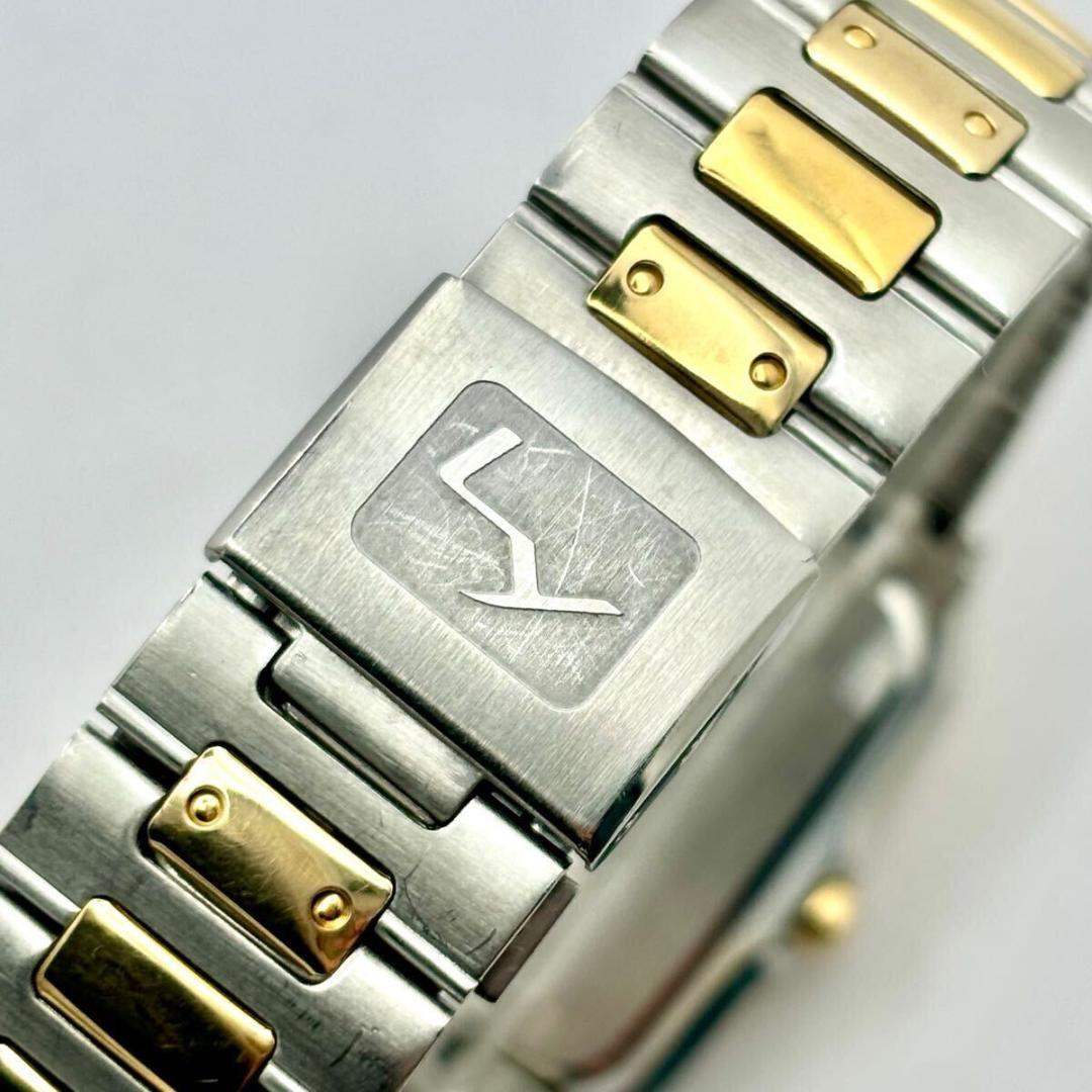 【美品/新品電池】 SEIKO LANDY ローマン スクエア メンズ 腕時計
