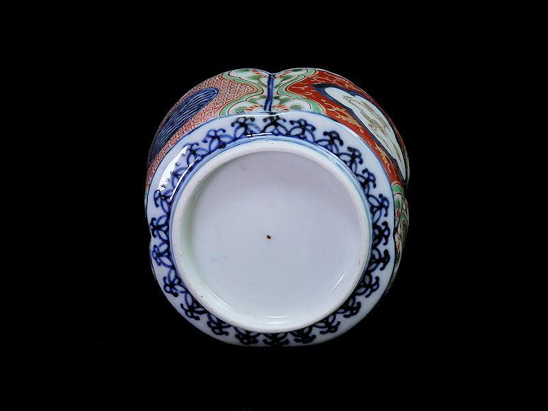 大聖寺伊万里 松に青海波の図 大振向付 N280AS-BTy VsCOw-m90718369683 金襴手 窓絵 超特価
