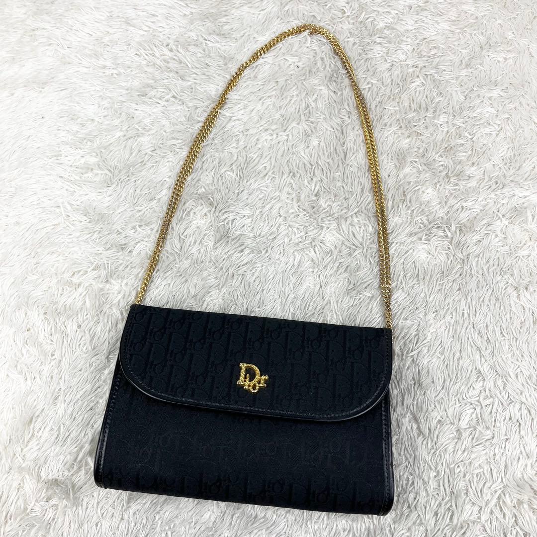 【極美品】クリスチャンディオール トロッター チェーン ショルダーバッグ