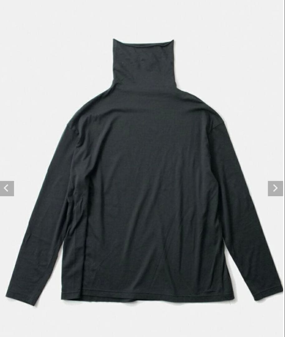 evam eva オーガニックコットン カットソー タートルネック プルオーバー