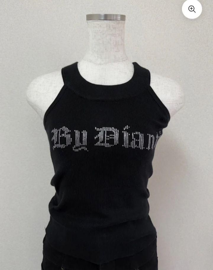 DIANTE Rhinestone halter neck tops キャミ