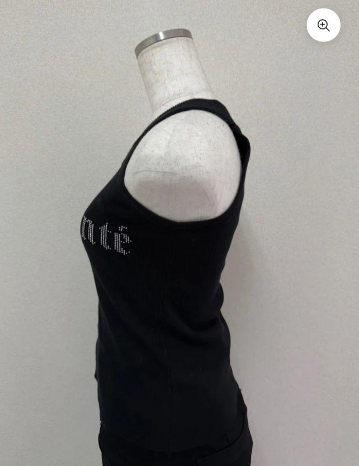 DIANTE Rhinestone halter neck tops キャミ