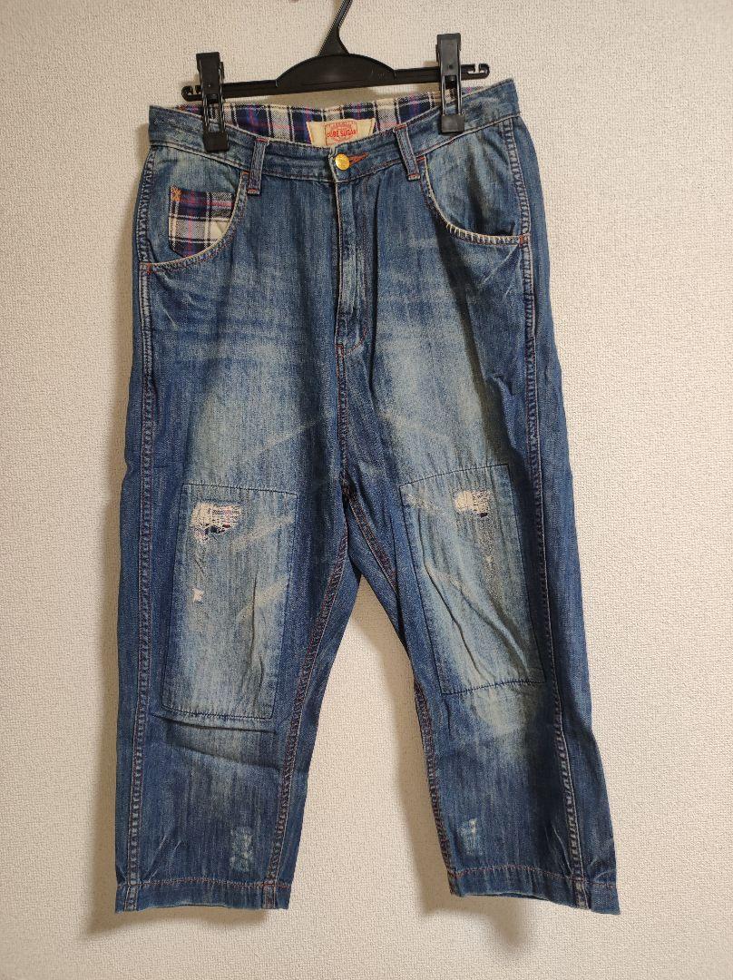 キューブシュガー　ダメージ加工デニムパンツ