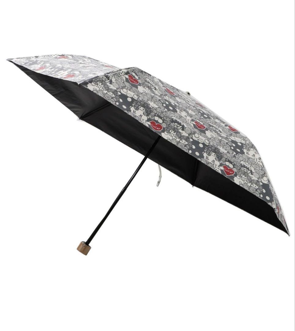 スカラー　652732：スカラーちゃん総柄 晴雨兼用UVカット折り畳み傘