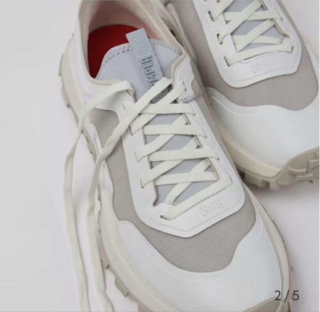 Camper 厚底ホワイト スニーカー 24.0cm ザムストインソール付