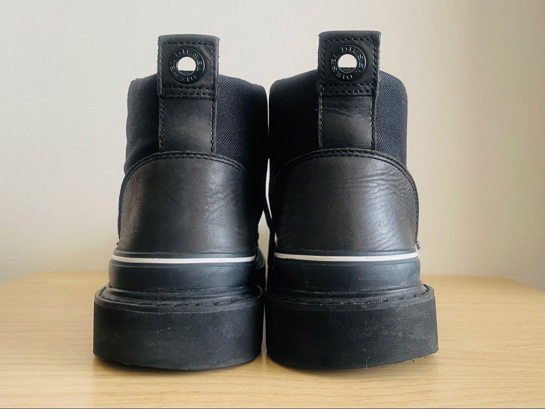 DIESEL メンズ異素材ハイカットスニーカー