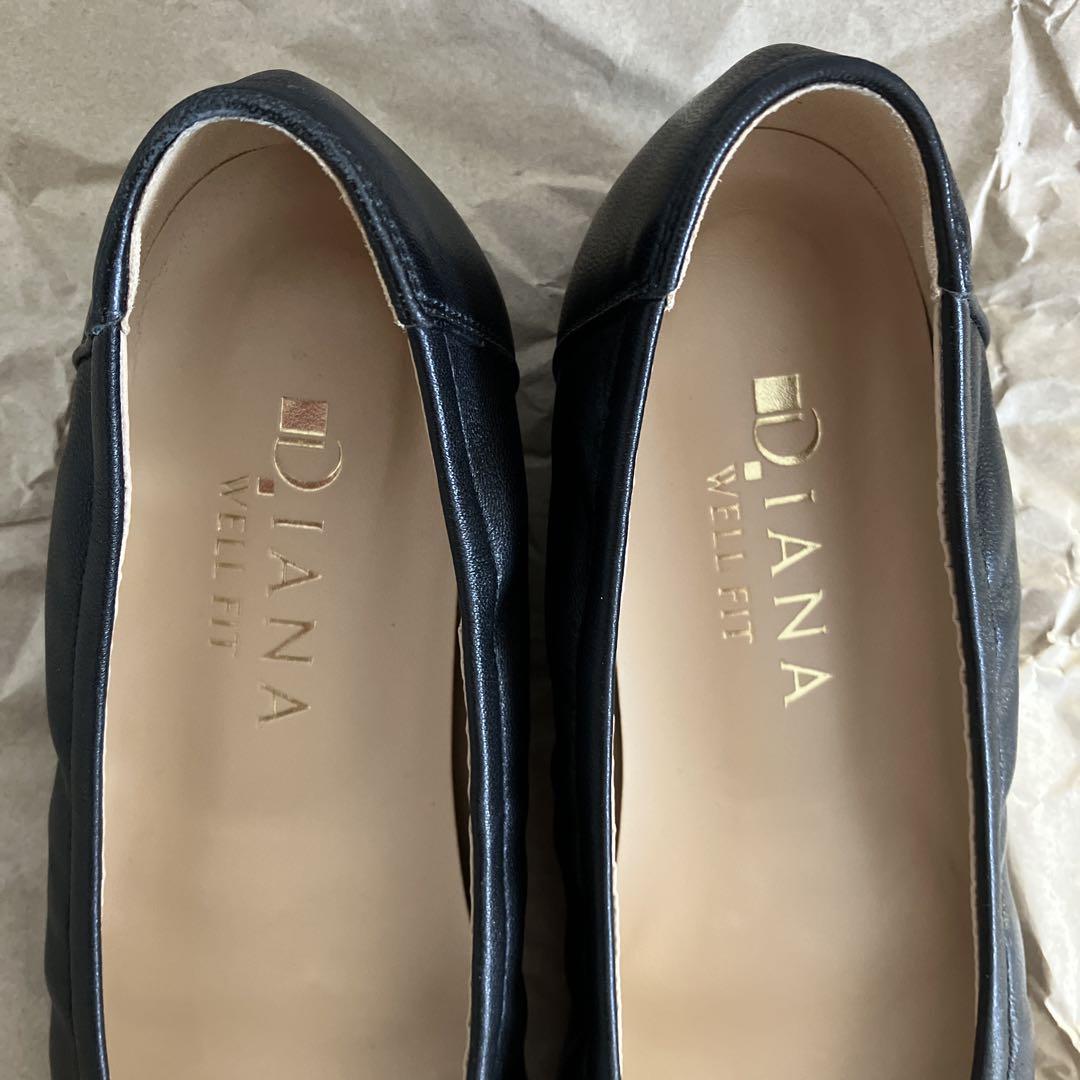 DIANA フラットシューズ ローヒール　パンプス　靴　23.5