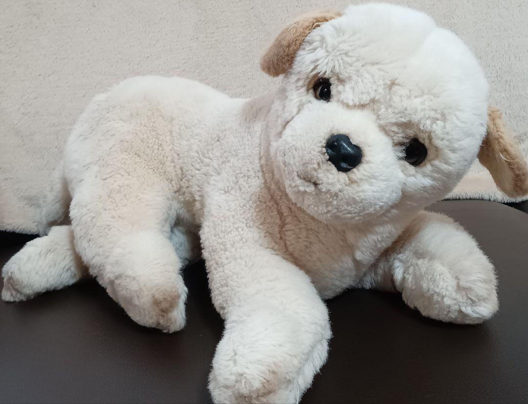 80~90年代 フランスAnima社製 大きめ40cmサイズ 犬のぬいぐるみ